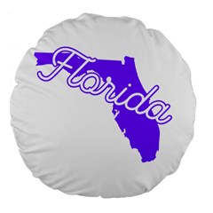 Florida Home State Pride Large 18  Premium Flano Round Cushions by CraftyLittleNodes