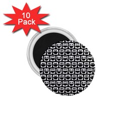 Black And White Owl Pattern 1 75  Magnets (10 Pack)  by GardenOfOphir