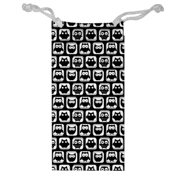 Black And White Owl Pattern Jewelry Bags