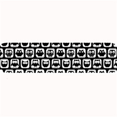 Black And White Owl Pattern Large Bar Mats by GardenOfOphir