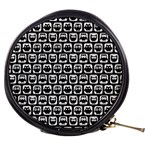 Black And White Owl Pattern Mini Makeup Bags Front