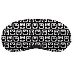 Black And White Owl Pattern Sleeping Masks by GardenOfOphir