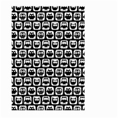 Black And White Owl Pattern Large Garden Flag (two Sides)