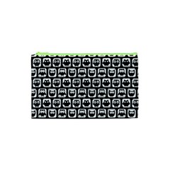 Black And White Owl Pattern Cosmetic Bag (xs) by GardenOfOphir