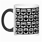 Black And White Owl Pattern Morph Mugs Left