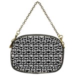 Black And White Owl Pattern Chain Purses (One Side)  Front