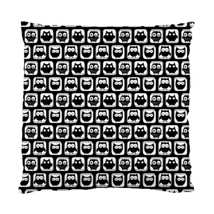 Black And White Owl Pattern Standard Cushion Case (One Side) 