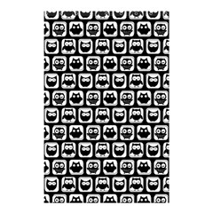 Black And White Owl Pattern Shower Curtain 48  X 72  (small) 