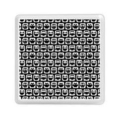 Black And White Owl Pattern Memory Card Reader (square) 