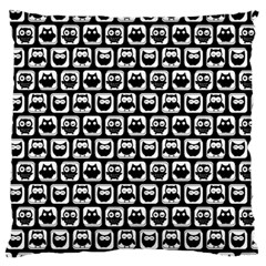 Black And White Owl Pattern Standard Flano Cushion Cases (two Sides)  by GardenOfOphir