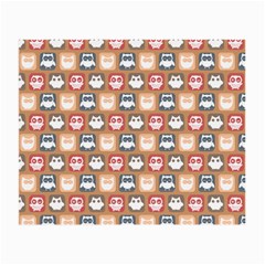 Colorful Whimsical Owl Pattern Small Glasses Cloth by GardenOfOphir