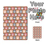 Colorful Whimsical Owl Pattern Multi-purpose Cards (Rectangle)  Back 1