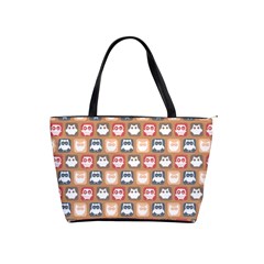 Colorful Whimsical Owl Pattern Shoulder Handbags by GardenOfOphir