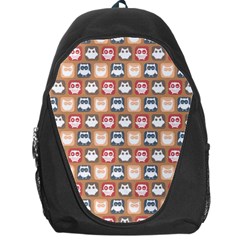 Colorful Whimsical Owl Pattern Backpack Bag by GardenOfOphir