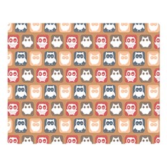 Colorful Whimsical Owl Pattern Double Sided Flano Blanket (large)  by GardenOfOphir