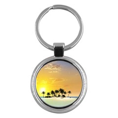 Beautiful Island In The Sunset Key Chains (round) 