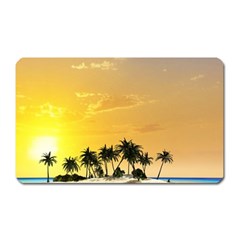 Beautiful Island In The Sunset Magnet (rectangular)