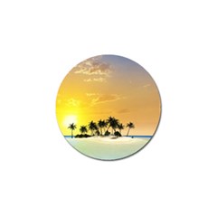 Beautiful Island In The Sunset Golf Ball Marker (4 Pack)