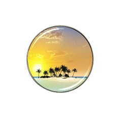 Beautiful Island In The Sunset Hat Clip Ball Marker (10 Pack)