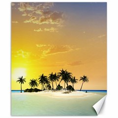 Beautiful Island In The Sunset Canvas 8  X 10 