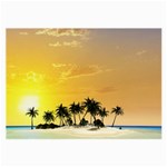 Beautiful Island In The Sunset Large Glasses Cloth (2-Side) Front