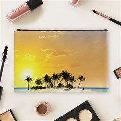 Beautiful Island In The Sunset Cosmetic Bag (large) 