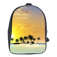 Beautiful Island In The Sunset School Bags(Large) 