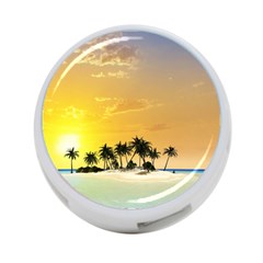 Beautiful Island In The Sunset 4-port Usb Hub (one Side)