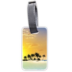 Beautiful Island In The Sunset Luggage Tags (one Side) 