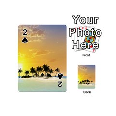 Beautiful Island In The Sunset Playing Cards 54 (mini)  by FantasyWorld7