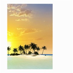 Beautiful Island In The Sunset Small Garden Flag (two Sides)