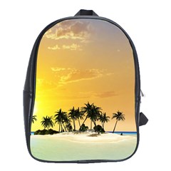 Beautiful Island In The Sunset School Bags (XL) 