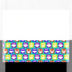 Colorful Whimsical Owl Pattern Rectangular Jigsaw Puzzl by GardenOfOphir