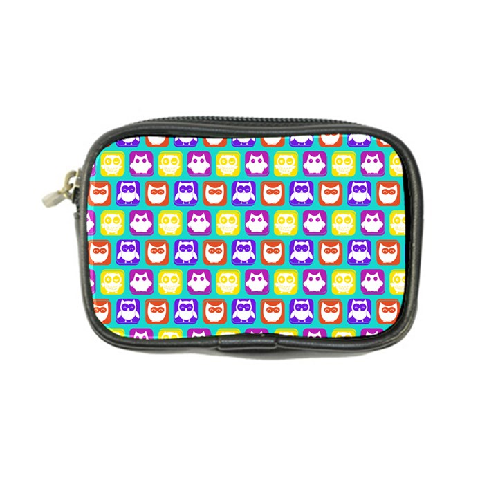 Colorful Whimsical Owl Pattern Coin Purse