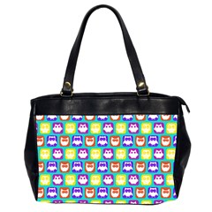 Colorful Whimsical Owl Pattern Office Handbags (2 Sides)  by GardenOfOphir