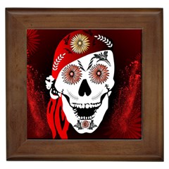 Funny Happy Skull Framed Tiles