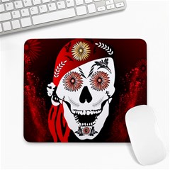 Funny Happy Skull Large Mousepads by FantasyWorld7