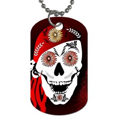 Funny Happy Skull Dog Tag (one Side)