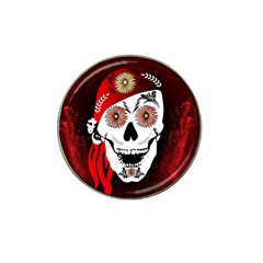 Funny Happy Skull Hat Clip Ball Marker (4 Pack) by FantasyWorld7