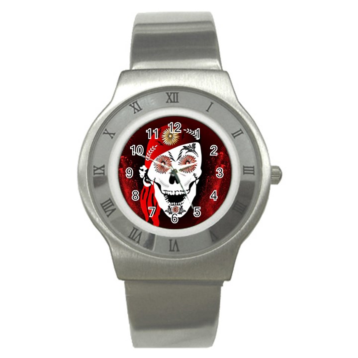 Funny Happy Skull Stainless Steel Watches