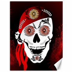 Funny Happy Skull Canvas 36  X 48   by FantasyWorld7