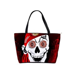 Funny Happy Skull Shoulder Handbags by FantasyWorld7