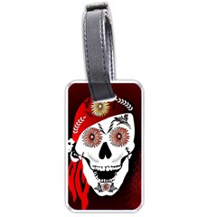 Funny Happy Skull Luggage Tags (one Side)  by FantasyWorld7