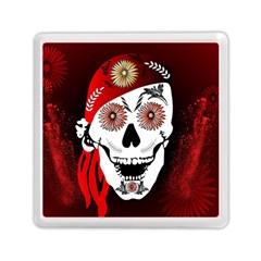 Funny Happy Skull Memory Card Reader (square)  by FantasyWorld7