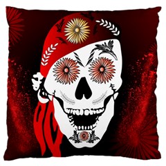 Funny Happy Skull Large Cushion Cases (two Sides) 