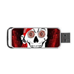 Funny Happy Skull Portable Usb Flash (two Sides)