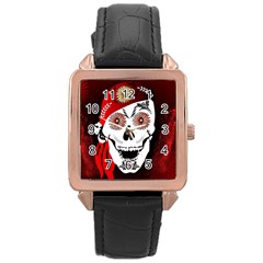 Funny Happy Skull Rose Gold Watches