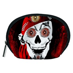 Funny Happy Skull Accessory Pouches (medium) 