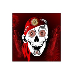 Funny Happy Skull Satin Bandana Scarf