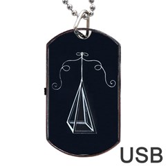 Pyramidbagdavinciblack Dog Tag Usb Flash (one Side)